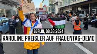 08032024 Berlin FDPBundespolitikerin Karoline Preisler lobt Bundesregierung auf Weltfrauentagdemo [upl. by Orgell]