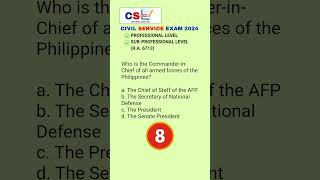 Civil Service Exam 2024 Reviewer  8 civilservicereviewer csexam2024 csepasser shorts [upl. by Pardner]