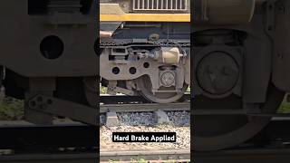 Locomotive applied hard brake on wheels wheels railway shorts [upl. by Enybor548]