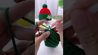 Crochet Christmas Hat crochetpatterns crochet crochetwinterhat christmashat [upl. by Martella]