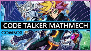 YuGiOh  Code Talker Mathmech Combos  Decklist post CYAC  without Link Decoder [upl. by Sedruol876]