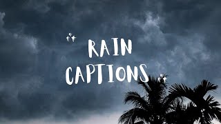 Rain captions for instagram  Rain captions in english  Monsoon captions for instagram [upl. by Safire]