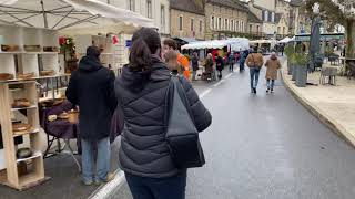 GOURDON LOT FRANCE  December 2021 Street Market [upl. by Esinert]