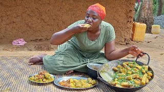 African Food  Liberian Fried Potato Greens Recipe  Fried Potato Leaf [upl. by Heigho]