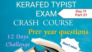 KERAFED TYPIST CRASH COURSE  OREVIOUS QUESTIONS amp ANSWERS masteringedutech kerafed typist exam [upl. by Refinney]