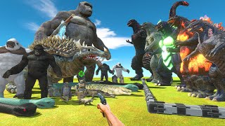 FPS Avatar Rescues Godzilla Evolution and Fight Reptiles and PrimatesAnimal Revolt Battle Simulator [upl. by Lramaj]