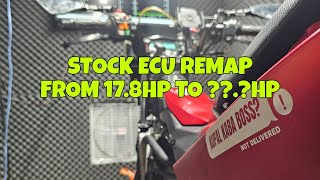 RAIDER 150 FI STOCK ECU REMAP amp DYNO TUNE178HP TO HP lets go [upl. by Ttocs]