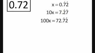 Recurring Decimals  Converting into Fractions [upl. by Schnur]