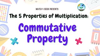 Commutative Property  The 5 Properties of Multiplication  Math Homework Help [upl. by Fish]