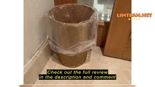 Review Deco 79 CosmoLiving by Cosmopolitan Metal Small Waste Bin with Laser Carved Floral Design 9quot [upl. by Llertniuq]