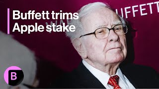 Warren Buffetts Berkshire Hathaway Cuts Apple Stake by Almost Half [upl. by Anaiq]