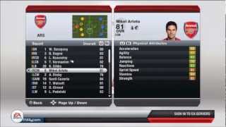 FIFA 13 Arsenal Player Ratings [upl. by Bremen801]