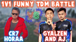 Cr7 HORAA VERSUS Gyalzen amp AJ 🤩 MafiaNinja amp DRSxManiac AS Spectator 😍 1V1 FUNNY TDM 😂 GAURABYT [upl. by Rodmann]