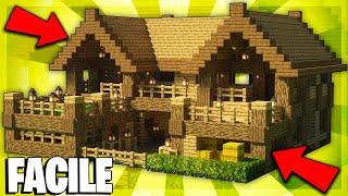 COME COSTRUIRE UNA CASA SURVIVAL IN LEGNO  Minecraft Casa Survival Tutorial ITA FACILE [upl. by Dat]