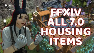 ALL New FFXIV 70 Housing Items [upl. by Kerril]