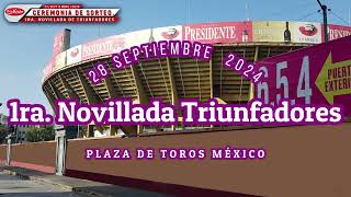 Plaza Mexico Temporada de novilladas 2024 Previa del festejo y ceremonia de sorteo [upl. by Neerol]