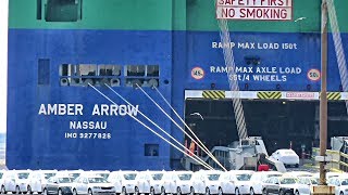 Autotransporter AMBER ARROW C6TM3 IMO 9277826 Emden car carrier RoRo cargo seaship [upl. by Sitruk899]