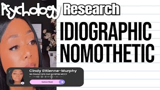 Idiographic and Nomothetic  Personality Psychology  EttienneMurphy [upl. by Merrel]