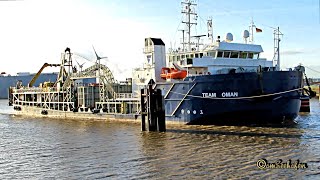 Einlauf Kabelleger TEAM OMAN ex TOPAZ INSTALLER inbound cable layer V7EN3 IMO 9199854 Emden [upl. by Ravel]