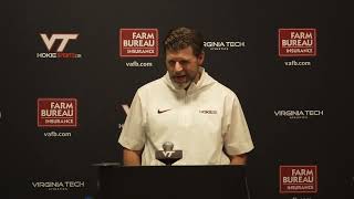 Virginia Tech Hokies Football Coach Brent Pry on Loss To Louisville [upl. by Merril]