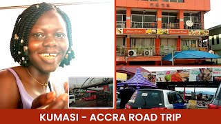 KUMASI  ACCRA ROAD TRIP BY VIP BUS  Going to Accra For the first time [upl. by Carrie]