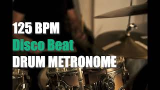 Disco Beat Drum Metronome Loop  125 BPM [upl. by Eerb]