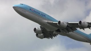 Korean Air ► Boeing 7478 ► Takeoff ✈ Auckland Airport [upl. by Claretta]