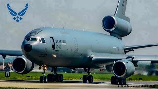 INCREDIBLE USAF McDonnell Douglas KC10A Extender at RAF Mildenhall [upl. by Far]