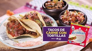 Tacos de carne con Tortillinas Bimbo  Resuelve en Familia Resuelve con Bimbo [upl. by Loftis]