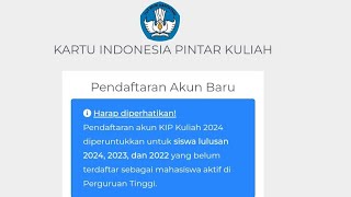 CARA DAFTAR KIP KULIAH 2024  PENDAFTARAN SUDAH DIBUKA GAIS [upl. by My540]