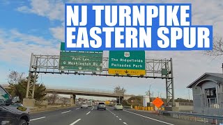 NJ Turnpike Eastern Spur drive From Meadowlands to Ridgefield Park [upl. by Arne]