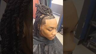 Loc retwist 2strand and line up  locs locsformen haircut [upl. by Attekram201]