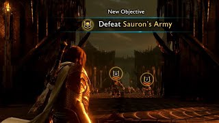 Shadow of War  Finale Pt 1 of 3 Gorgoroth vs Saurons army and Isildur [upl. by Tuorah]