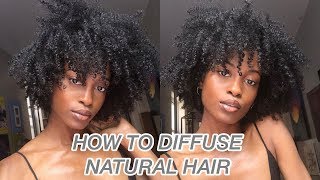 How to Diffuse and Stretch Type 4  3c 4a Natural Hair Minimize Shrinkage Add Volume [upl. by Annamaria572]