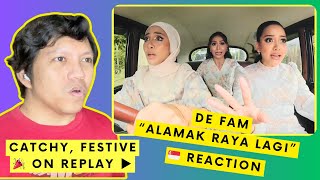 De Fam  Alamak Raya Lagi Official Music Video  🇸🇬 REACTION [upl. by Schuler]