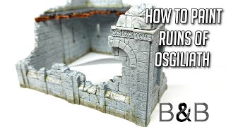 How to paint Ruins of Osgiliath Gondor Ruins [upl. by Ahcas]