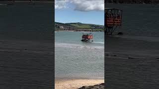 Burgh Island anchorage  water taxitractor action [upl. by Annasor]