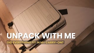 Unpacking My CarryOn Luggage  Did I Fit EVERYTHING Under 7kg [upl. by Nayb]