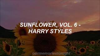 harry styles  sunflower vol 6  lyrics [upl. by Mcallister]