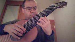 G minor Scale for 10 String Guitar 3 and 4 octaves by Ramón León Egea [upl. by Iahcedrom]