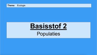 Havo 4  Ecologie en milieu  Basisstof 2 voedselrelaties [upl. by Salhcin]