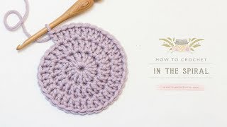 How To Crochet In The Spiral  Easy Tutorial by Hopeful Honey [upl. by Medlin]