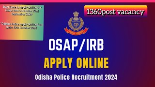 How to Apply Online for Odisha Police Constable Recruitment 2024 [upl. by Gapin53]