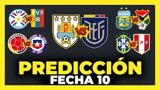 Predicción y Análisis Fecha 10 Eliminatorias Sudamericanas Qatar 2022  Tabla de Posiciones ⚽🏆 [upl. by Inahet]