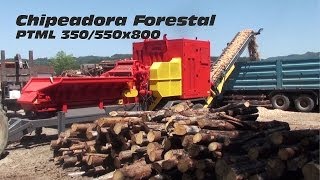 Chipeadora Forestal de alta produción PTML 350550x800  Produciendo chips en alta escala [upl. by Oijile]