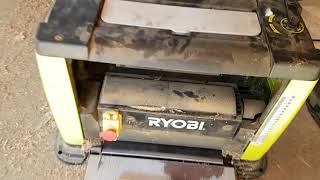 Ryobi Thicknesser quick review and operation [upl. by Netsirc]