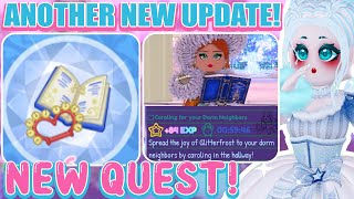 ANOTHER NEW UPDATE New QUEST New CAROLLING BOOK New DORM UPDATE 🏰 Royale High ROBLOX [upl. by Essyla]