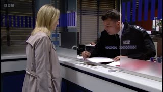 Eastenders Kathy goes to the police station to report Gavin keeping Phil hostage somewhere scene [upl. by Shanley]