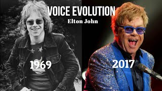 Elton Johns Voice Evolution 1969  2017 [upl. by Fennell]