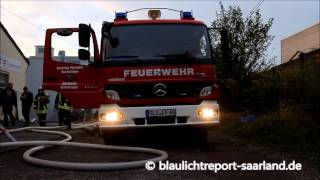 Brand einer Dachdeckerei in Saarwellingen [upl. by Yuria]